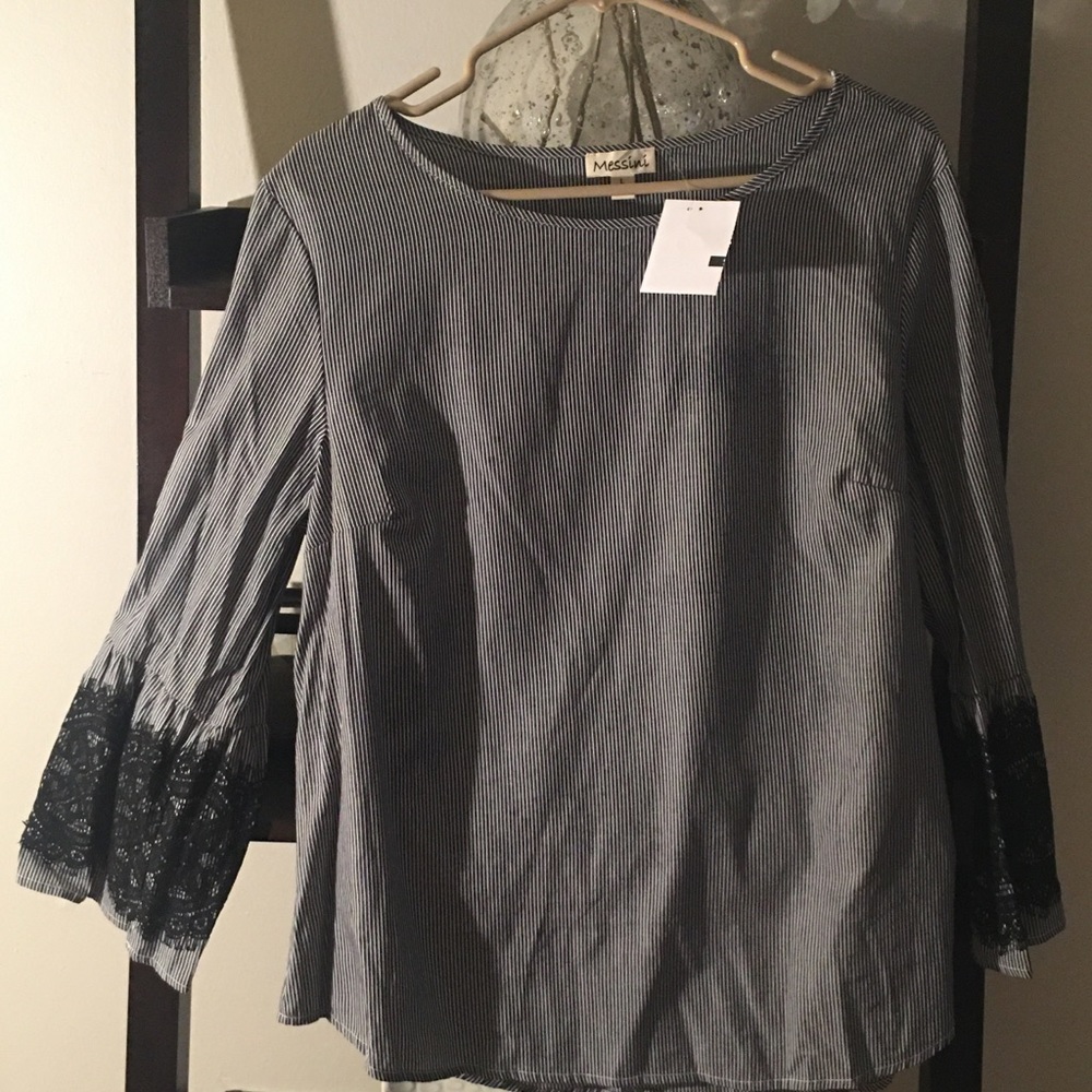 New bell sleeve top with lace!
